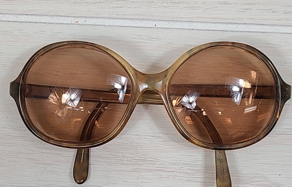 Vintage Degage Round Frame Sunglasses 1970's Hippie Retro